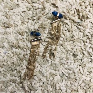 Cute Blue and Gold Earrings